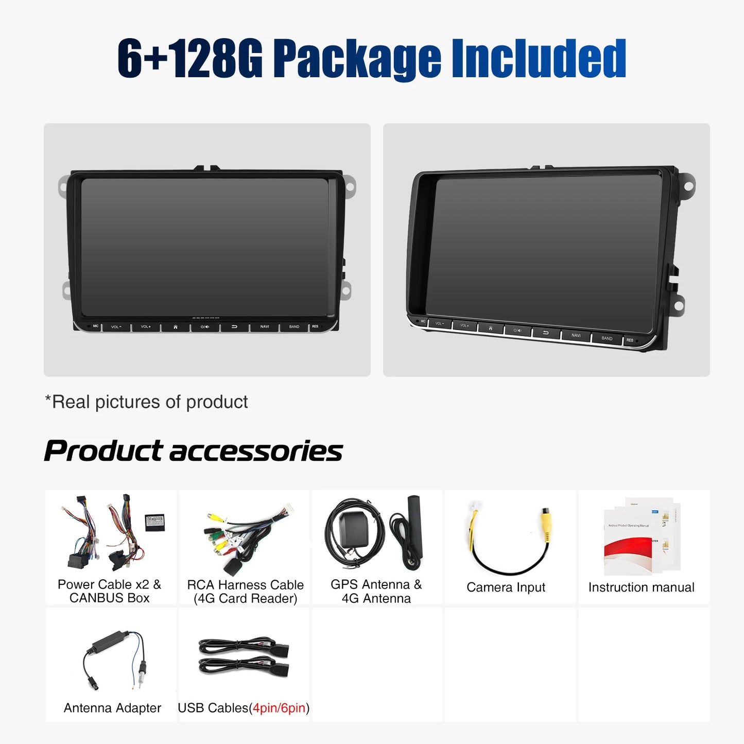 9" Android 15 6G+128G Wireless Carplay Car Stereo GPS NAVI WIFI RDS FM BT EQ for VW Golf 5 6 Passat Polo Touran Tiguan Caddy EOS