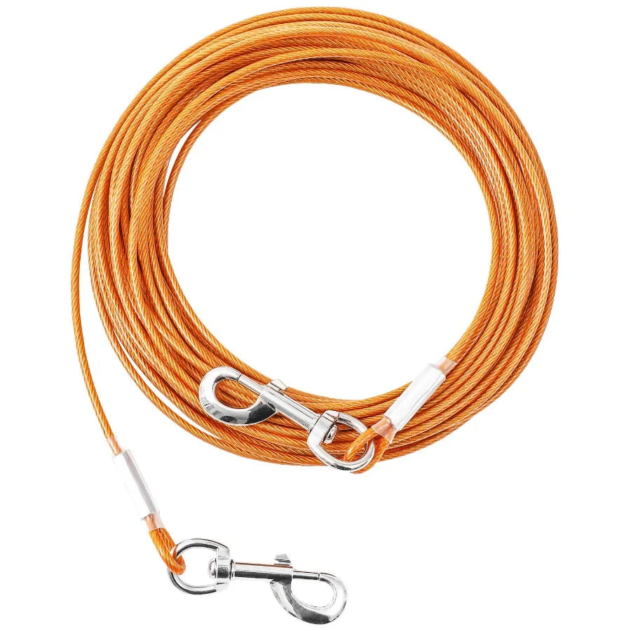 Extension steel wire rope dog chain thickening anti-biting dirty resistant pet traction rope outdoor dog rope dog rope lengthen