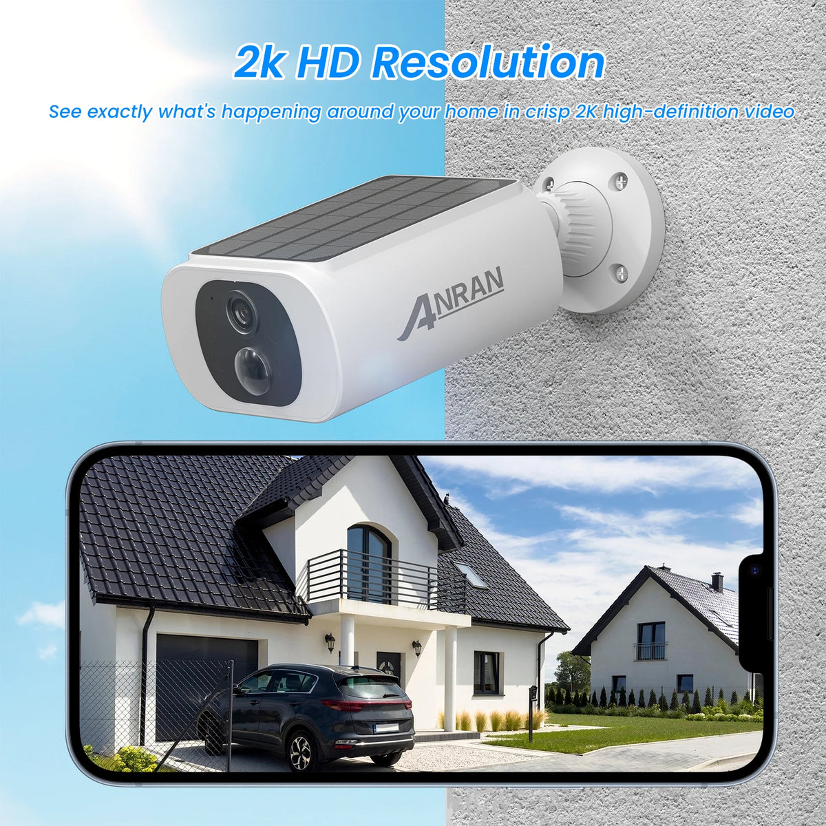 Anran Outdoor Wireless WiFi Security Camera With Solar Power