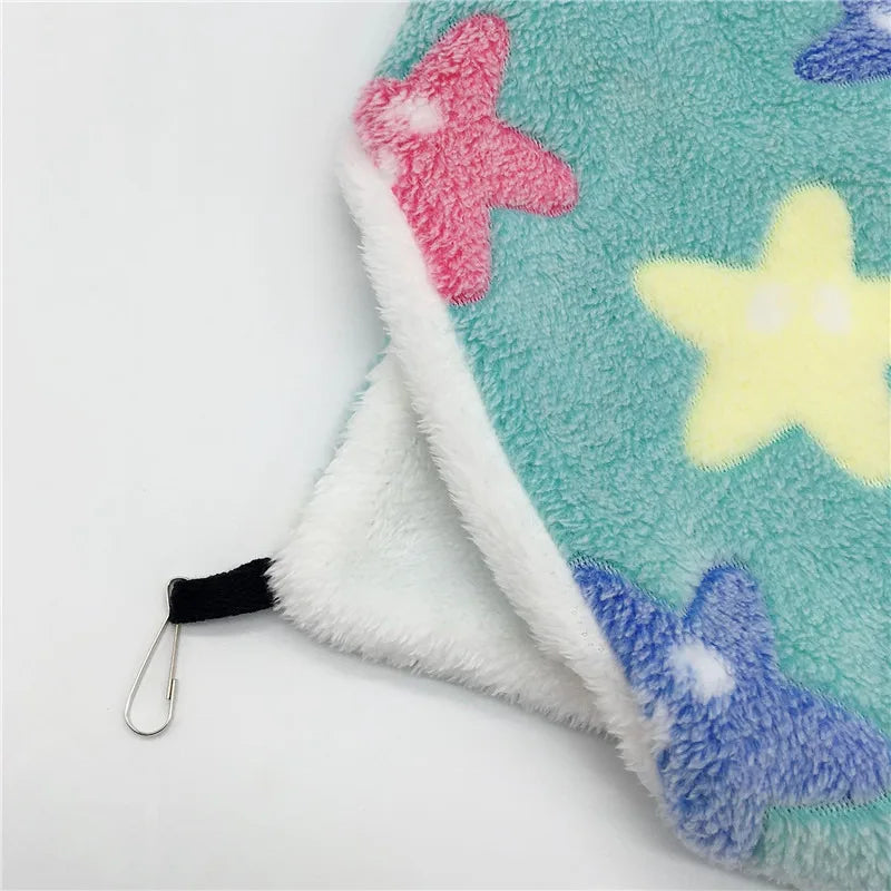 Double Layered Hamster Cage Sleeping Hammock Print Guinea Pig Clothes Bed Rodent Hammock Chinchilla Cage Little House