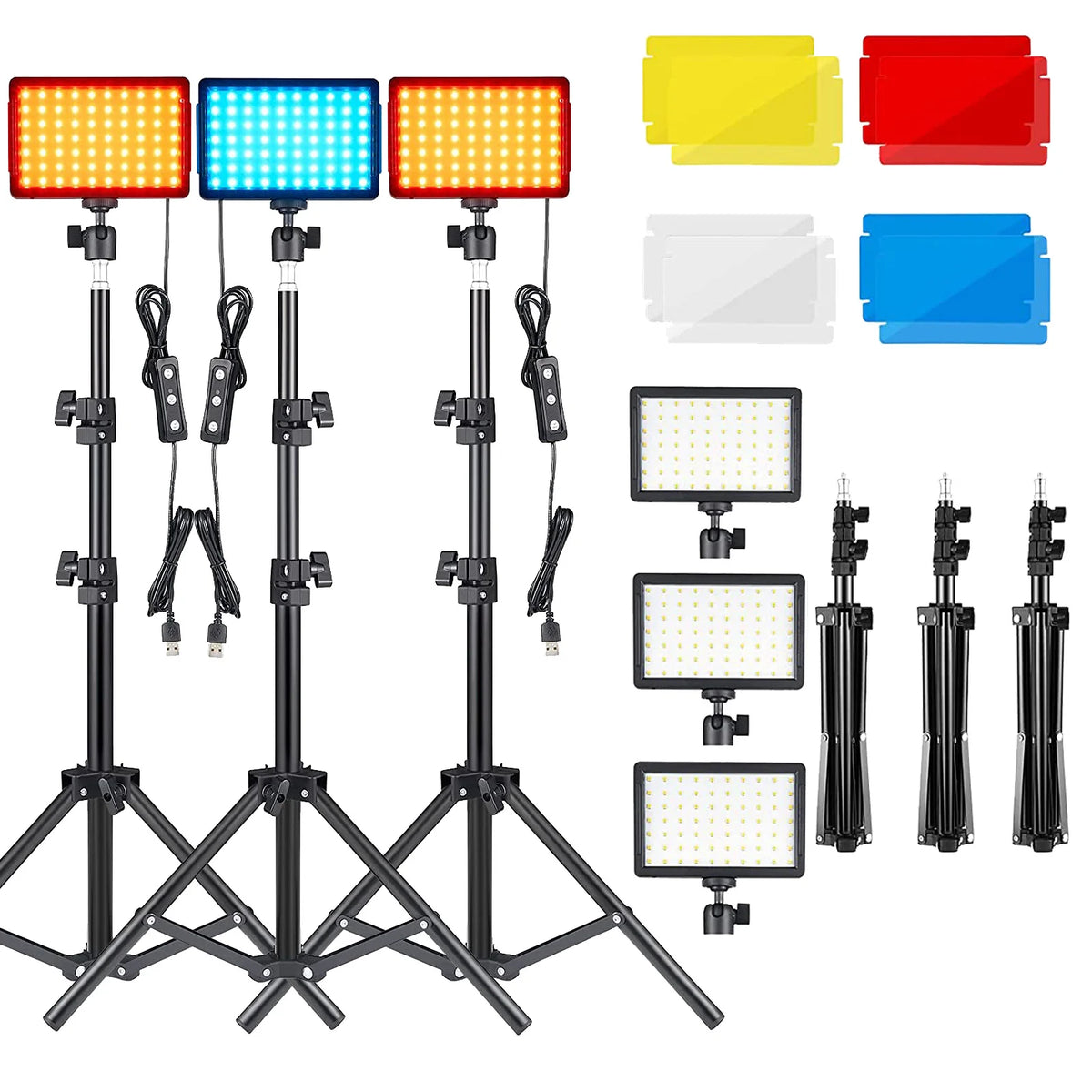 Baodeli Led Video Light Panel Photography Studio Lamp Tripod