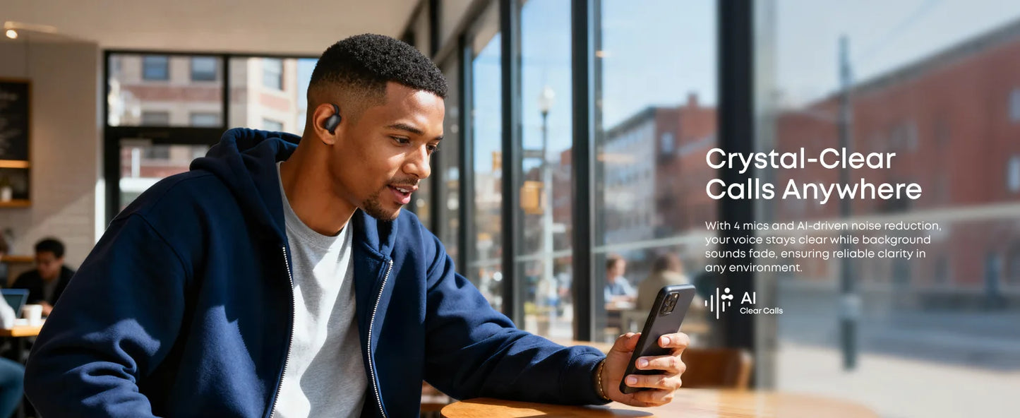 soundcore AeroFit 2 by Anker, Open-Ear Headphones, Real-Time Translation Earbuds, 4 Adjustable Positions (Refurbished)