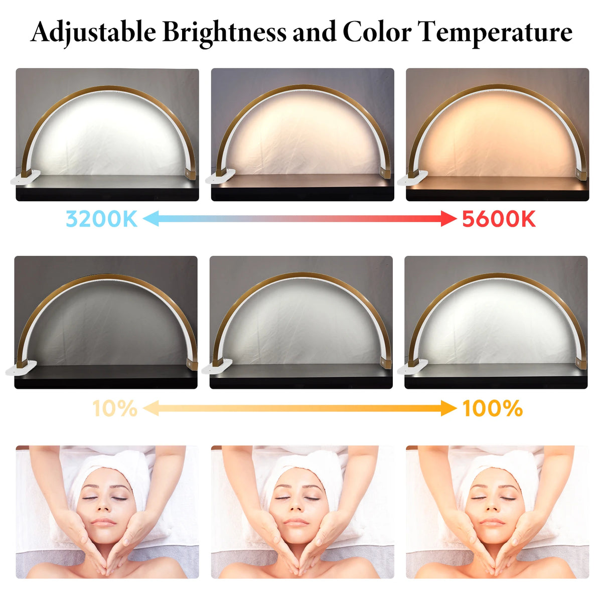 Professional Fosoto Adjustable Led Half Moon Nail Manicure Lamp