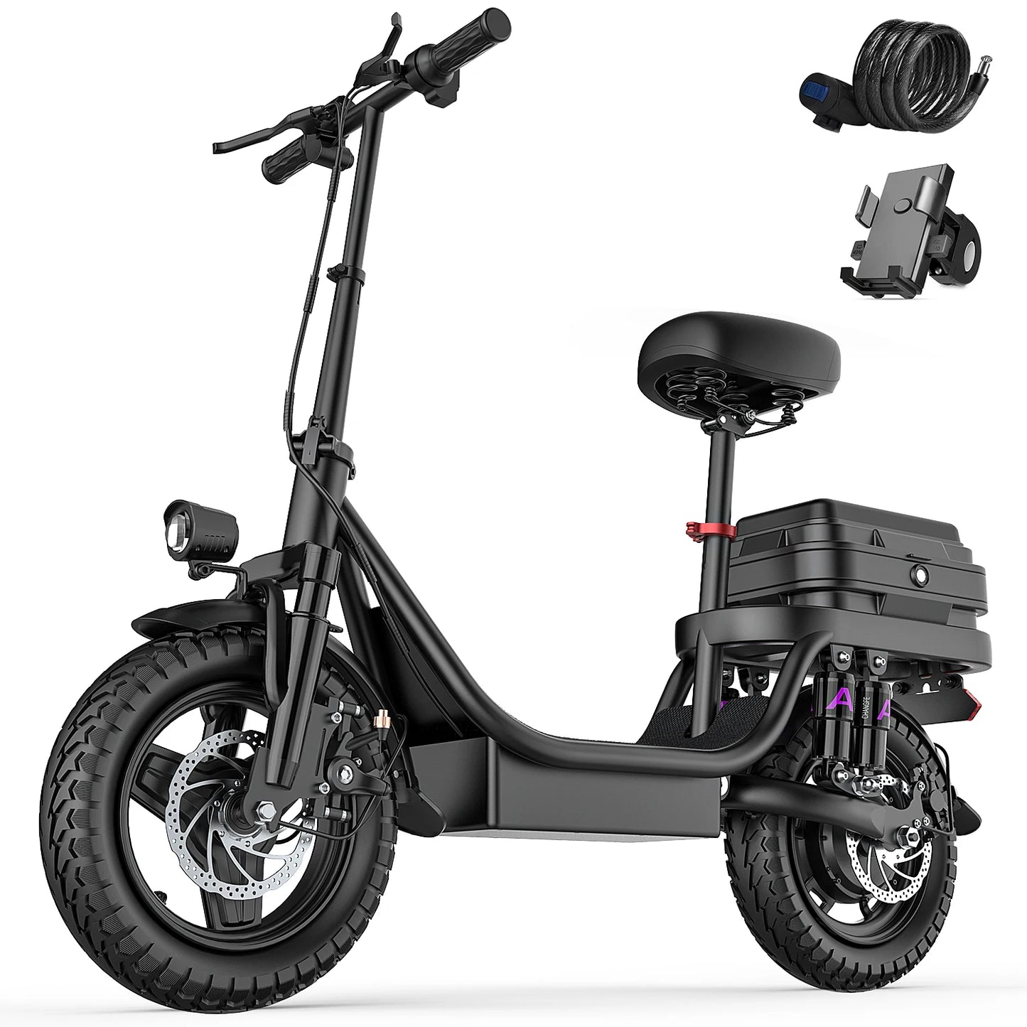 UPlee GQ8 Electric Bike For Adults, Folding Electric Bike, 500W Peak Motor, Scooter EBike With 14" Tire 48V 15AH Battery