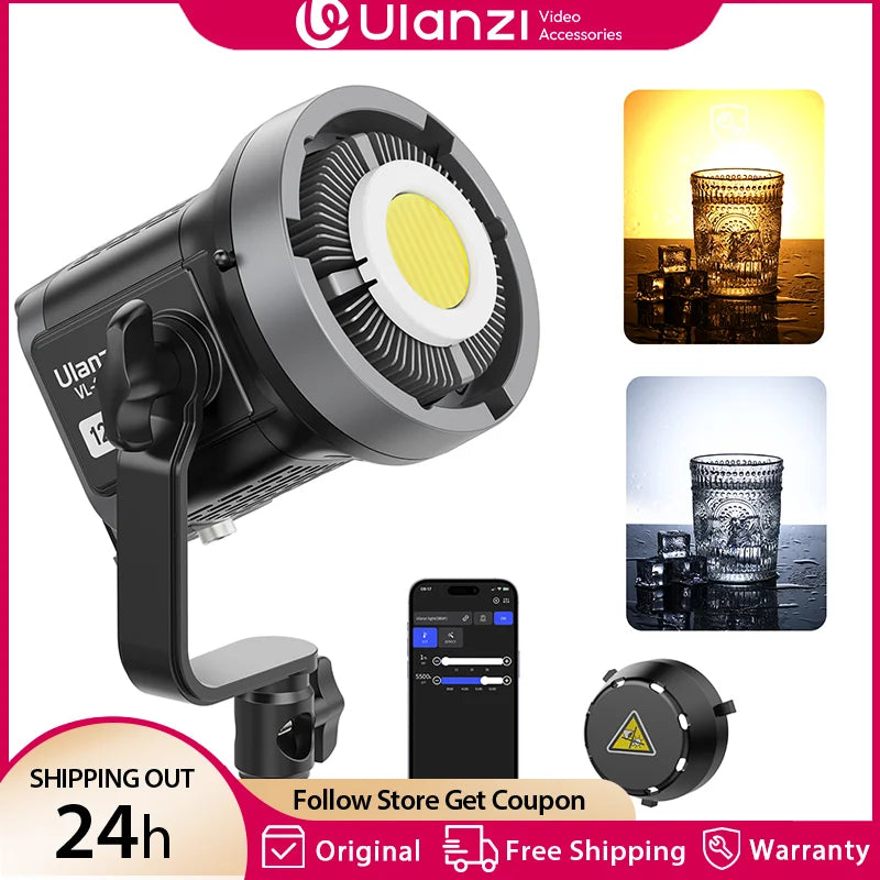 Ulanzi VL120BI Wireless Pro COB Video Light For Studios