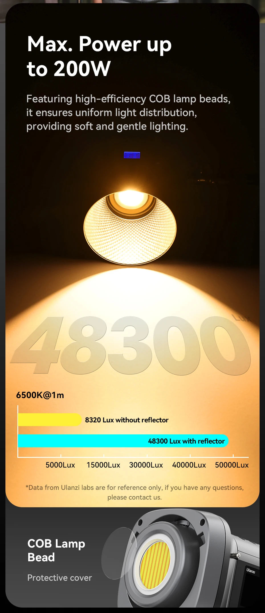 Ulanzi VL120BI Wireless Pro COB Video Light For Studios