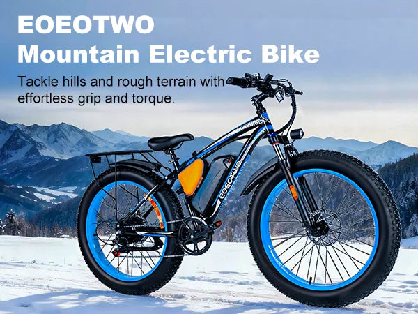 26" Fat Tire Electric Bike for Adults 48V 20Ah Battery 1000W Motor (Peak 1500W)  25-30MPH Fast Mountain Ebike Snow Beach Bicycle