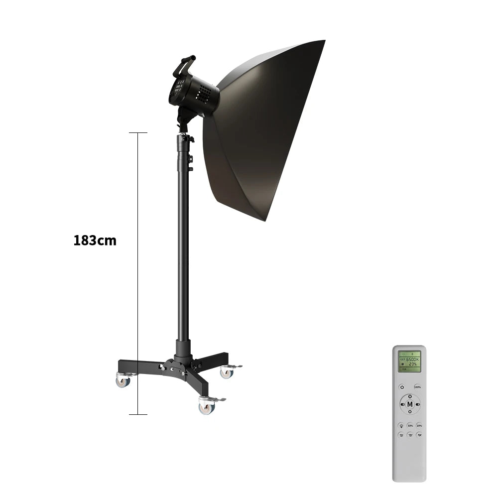 Bowens Lighting Video Studio 135W 110-220V Photography Dimmable LED Lamp Flash Studio 3000-6000K 3 Color Remote Control Display