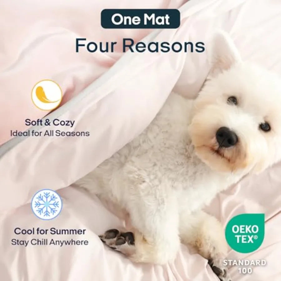 Premium Cooling Blanket for Dogs-Lightweight Fluffy Pet Throw and Bed Cover, Cooling Mat for Dogs, CatsandPuppies - Breathable,