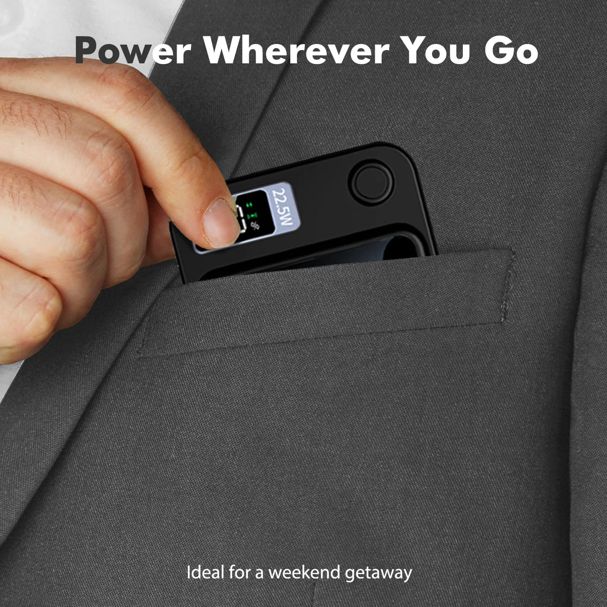 Magnetic Wireless Power Bank With Fast Charging And LED Display