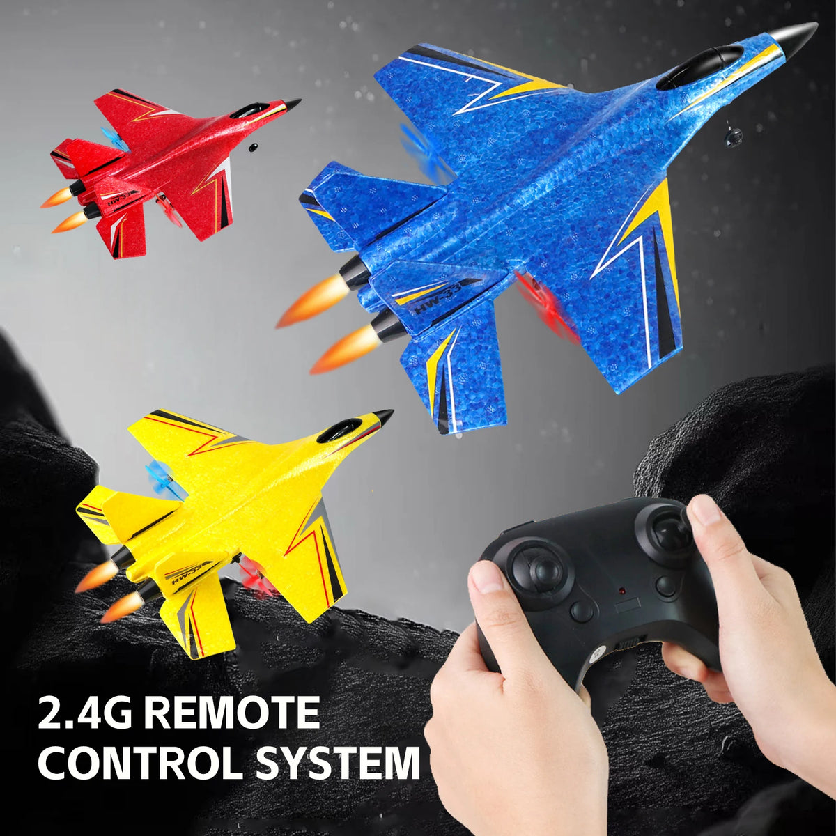 RC Fixed Wing Fighter Jet With Precision Gyro Stabilization
