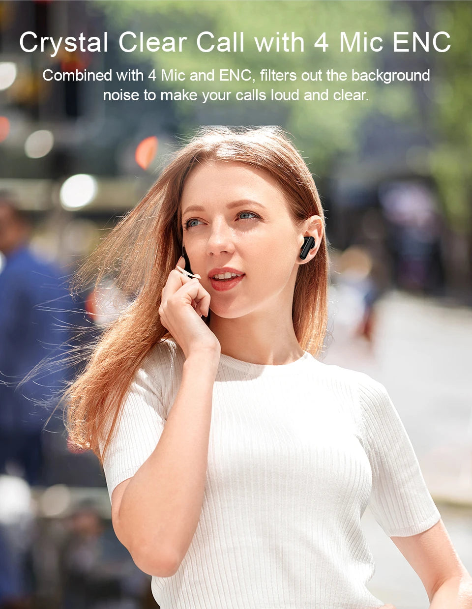 QCY T13 ANC Wireless Earphones Bluetooth Active Noise Cancelling Headphones
