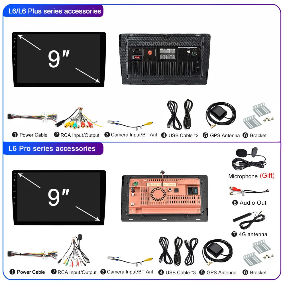 LEHX L3X 5G WIFI 2din 9 inch Android 15 Car Radio Steeo CarPlay gps for Toyota VW Hyundai Kia Honda LADA FIAT Autoradio Headunit