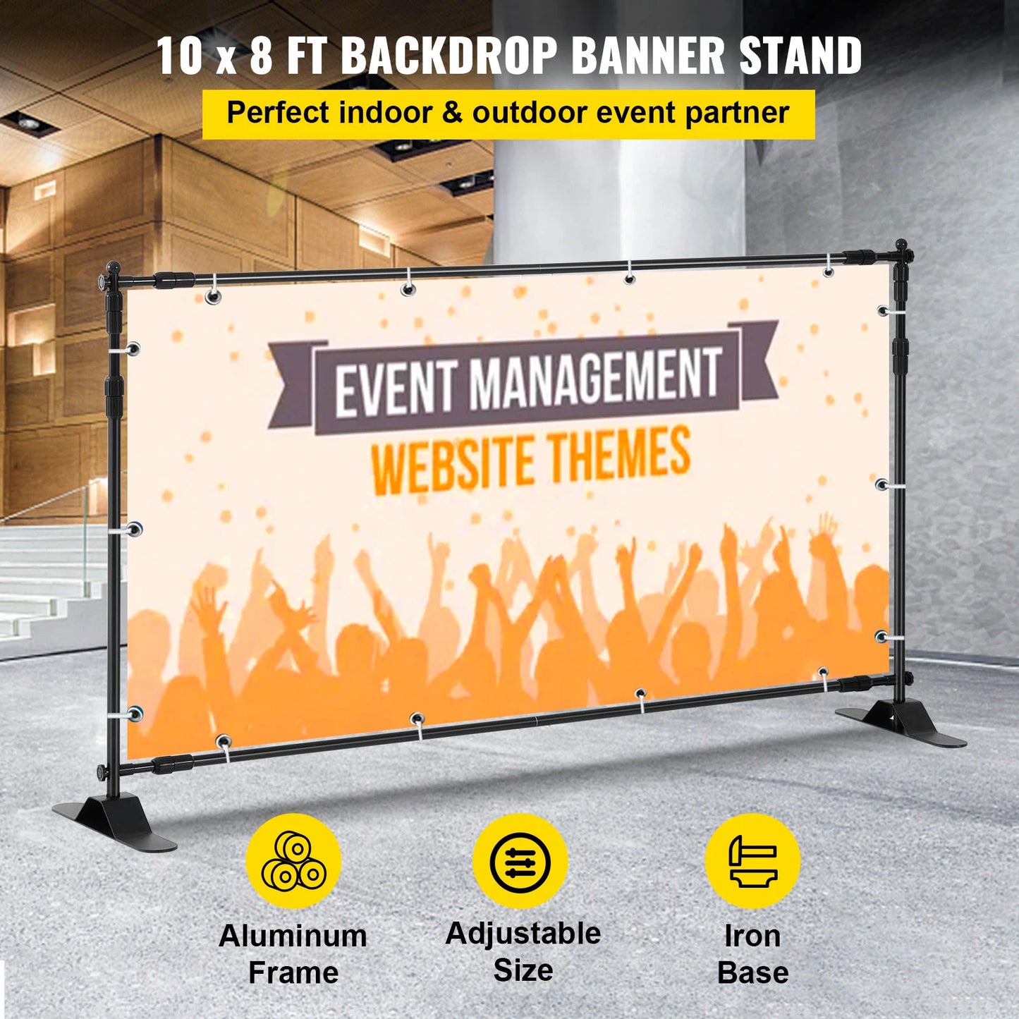 SucceBuy Adjustable Telescopic Backdrop Stand For Photography