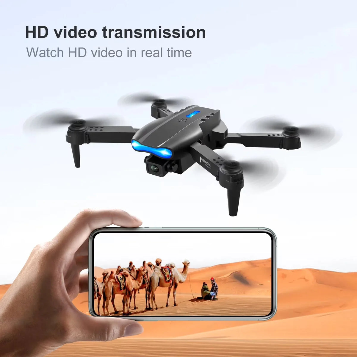 Evanovm E88Pro Max Foldable Dual Camera Drone With Auto Return
