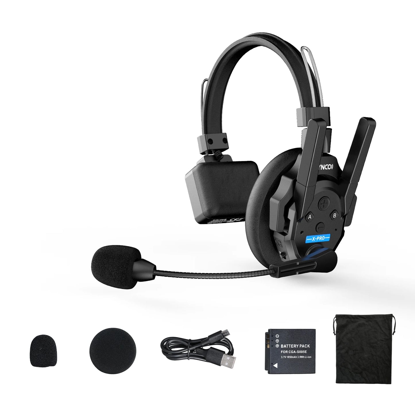 SYNCO XTALK XPRO 2.4G Wireless Intercom Headset 500m 5-Person Communication Noise Reduction for Live Broadcast & Video Shooting
