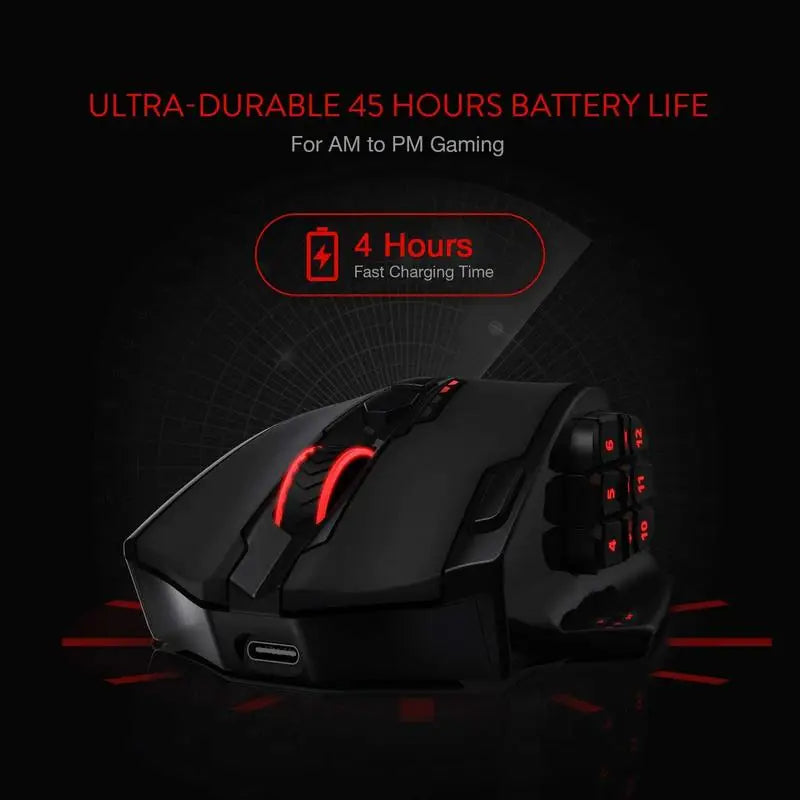 Redragon M913 Wireless Gaming Mouse With 16 Programmable Buttons