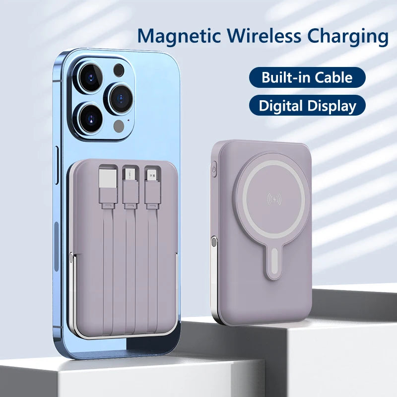 Magnetic Wireless Power Bank With Fast Charging And Stand