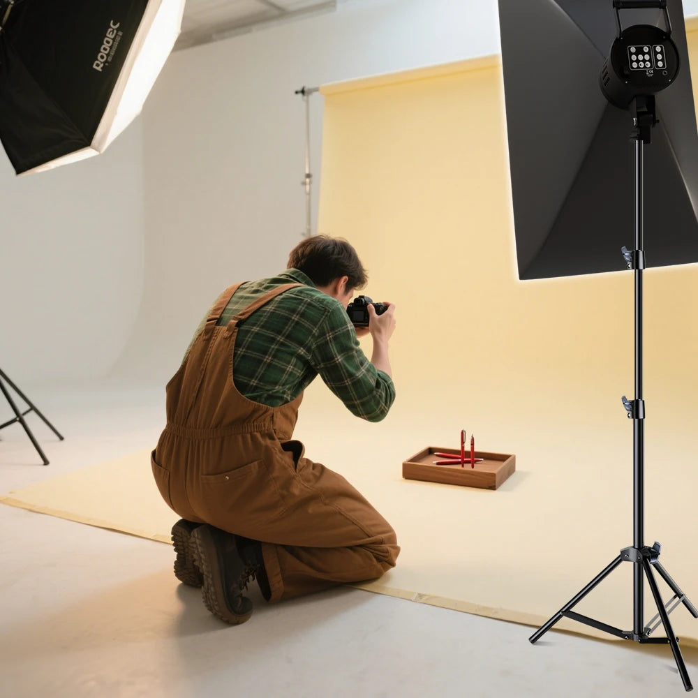 Bowens Lighting Video Studio 135W 110-220V Photography Dimmable LED Lamp Flash Studio 3000-6000K 3 Color Remote Control Display