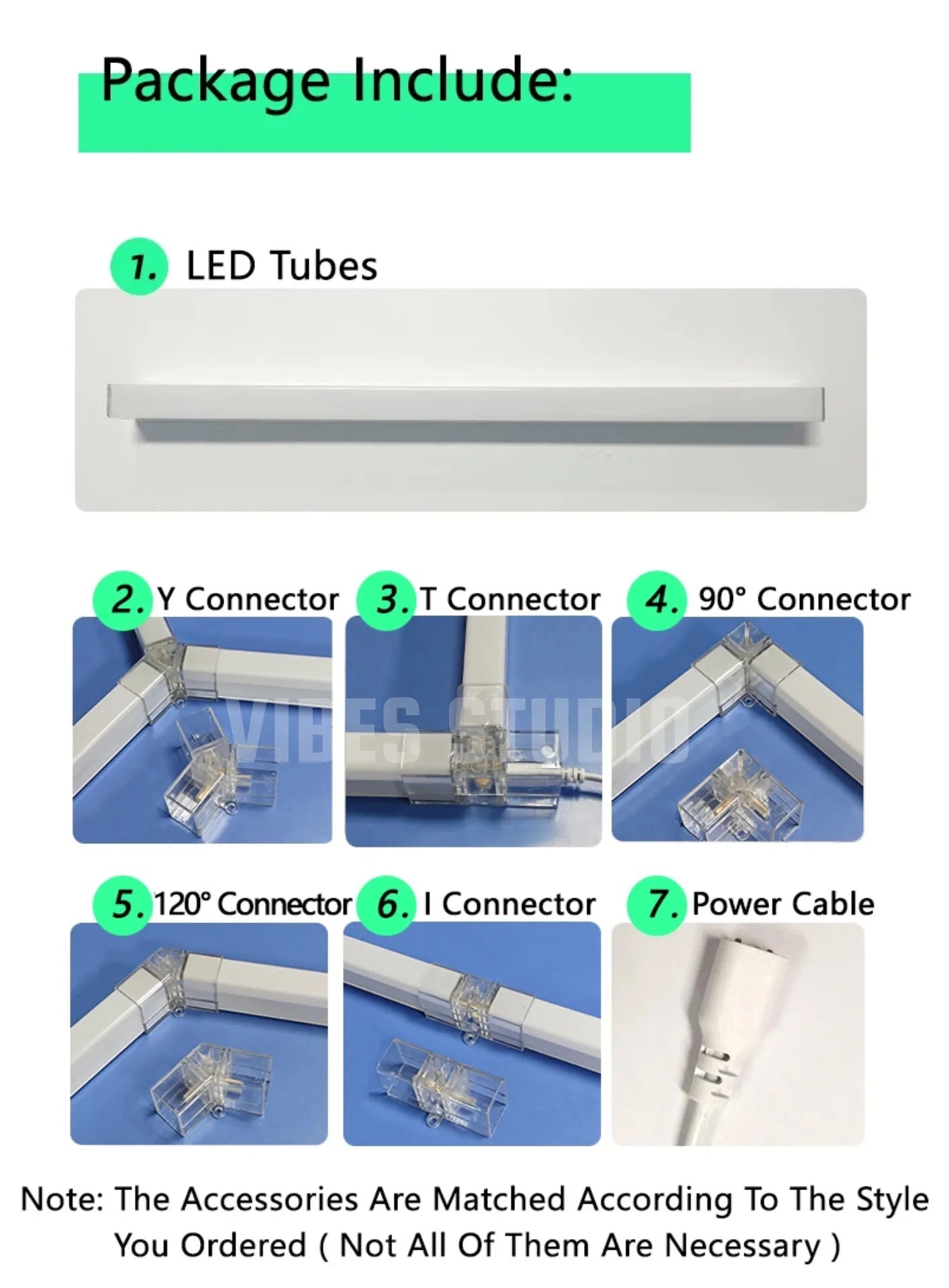 Hexagon LED Garage Light 6500K Honeycomb Ceiling LED Tube Lighting for Car Detailing Shop Light for Barbershop Gym Car Wash Room