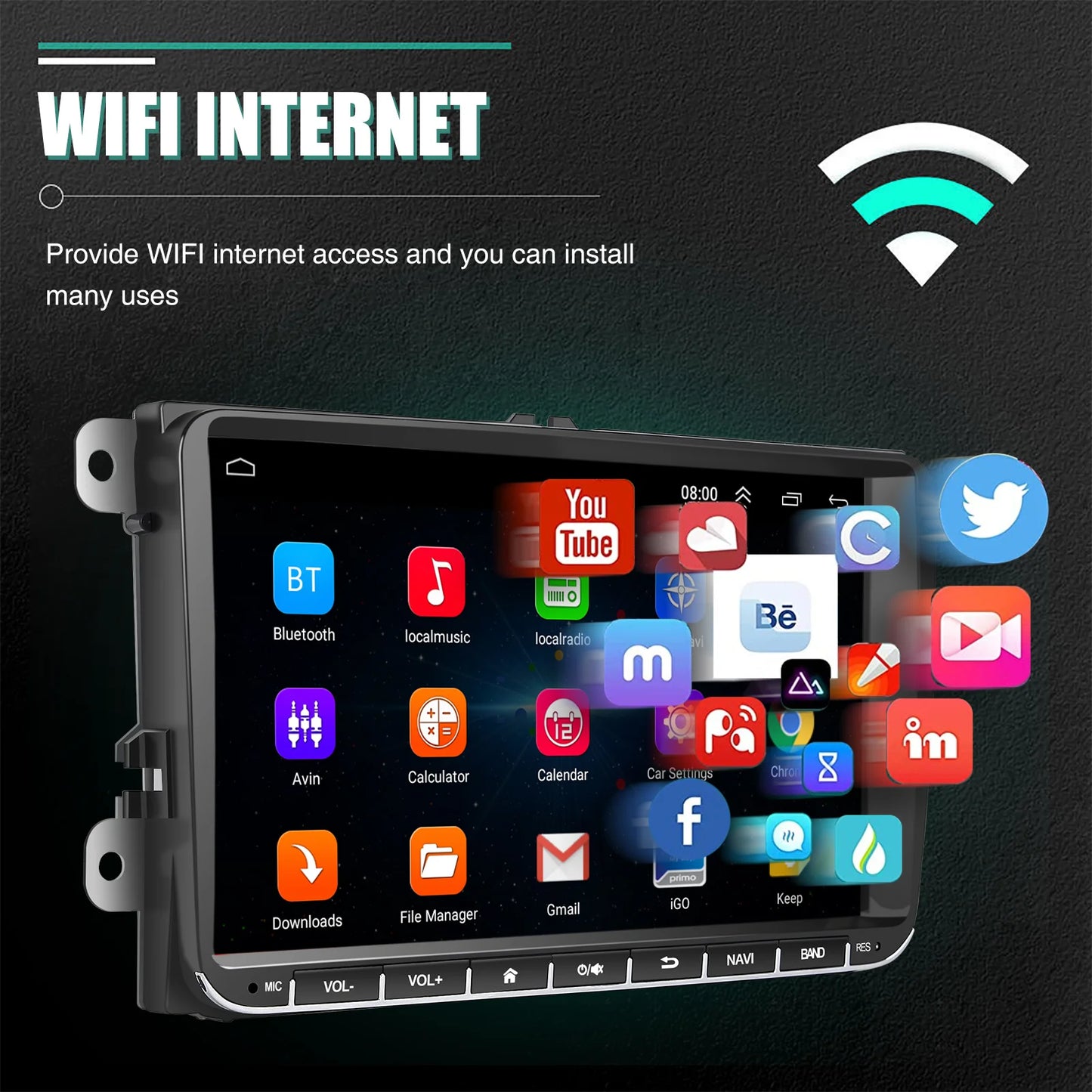 9" Android 15 6G+128G Wireless Carplay Car Stereo GPS NAVI WIFI RDS FM BT EQ for VW Golf 5 6 Passat Polo Touran Tiguan Caddy EOS