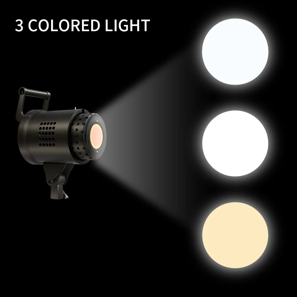 Bowens Lighting Video Studio 135W 110-220V Photography Dimmable LED Lamp Flash Studio 3000-6000K 3 Color Remote Control Display