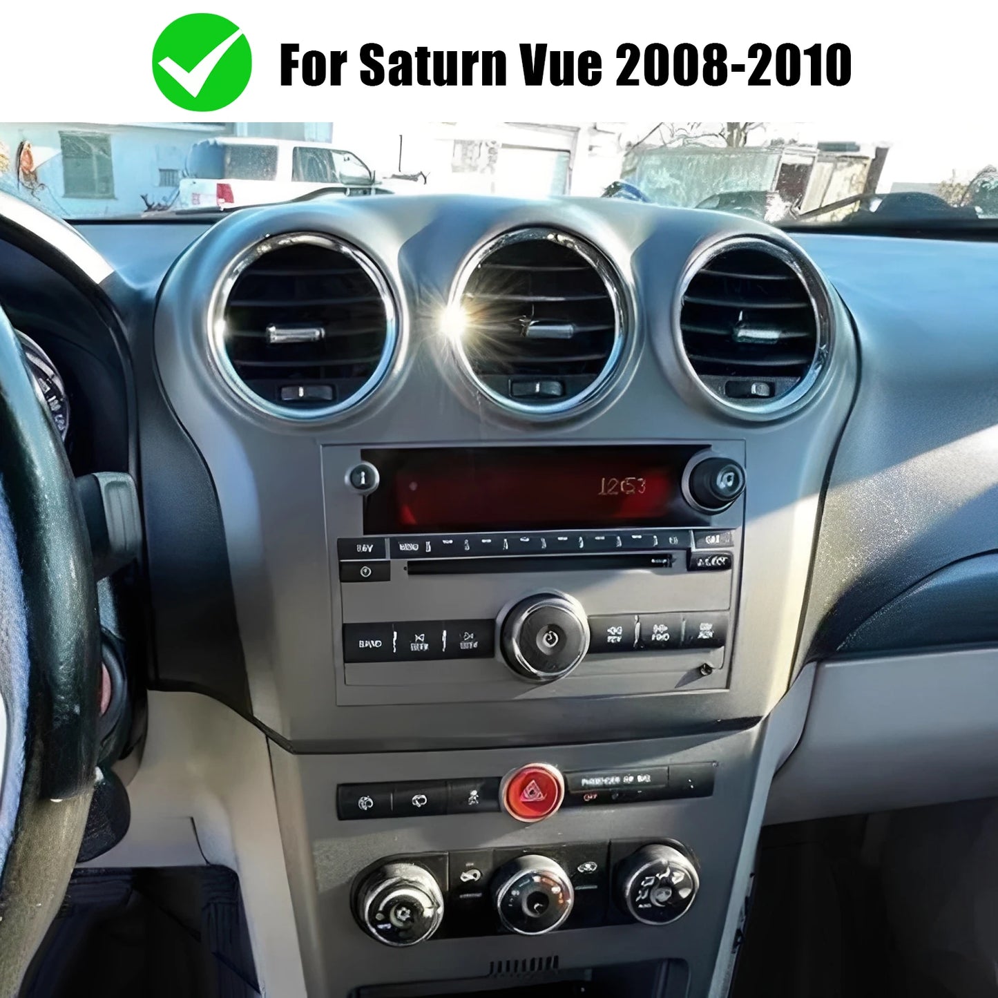 7inch Android 13 Car Touch Stereo Radio 2+32G GPS Navigation Head For Chevy Silverado Suburban Equinox Traverse Colorado GMC Sierra Terrain 2007-2018 Support Wireless Carplay Bluetooth FM WiFi Mirror Link Split Steering Wheel