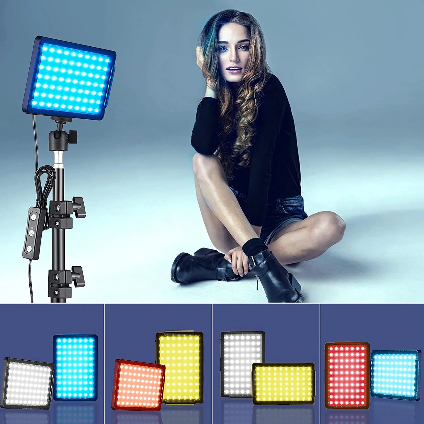 Baodeli Led Video Light Panel Photography Studio Lamp Tripod