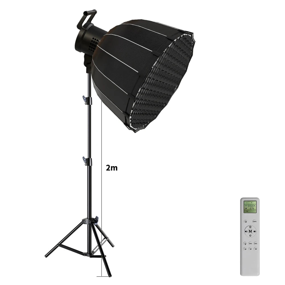 Bowens Lighting Video Studio 135W 110-220V Photography Dimmable LED Lamp Flash Studio 3000-6000K 3 Color Remote Control Display