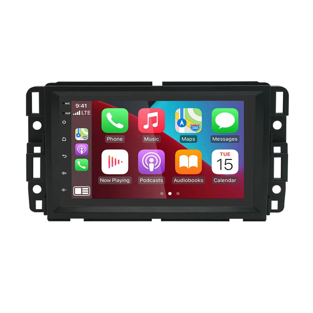 7inch Android 13 Car Touch Stereo Radio 2+32G GPS Navigation Head For Chevy Silverado Suburban Equinox Traverse Colorado GMC Sierra Terrain 2007-2018 Support Wireless Carplay Bluetooth FM WiFi Mirror Link Split Steering Wheel