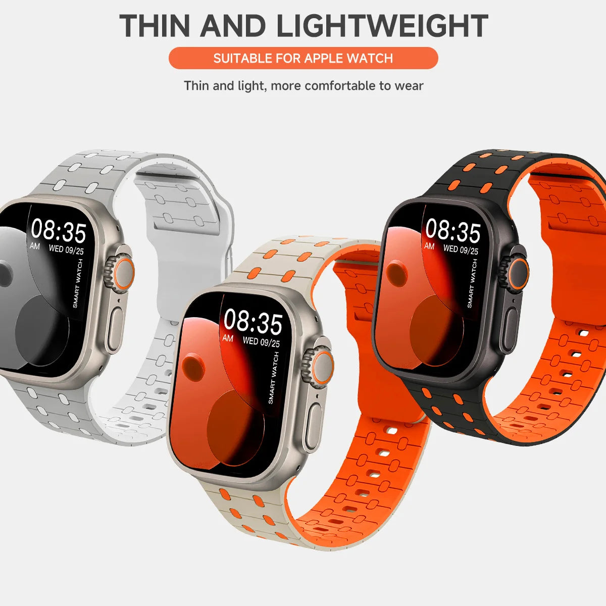 Silicone band For Apple watch Strap 46mm 45mm 41mm 44mm 49mm 40mm 38 42mm bracelet correa iwatch Series 10 9 8 7 6 5 3 SE Ultra