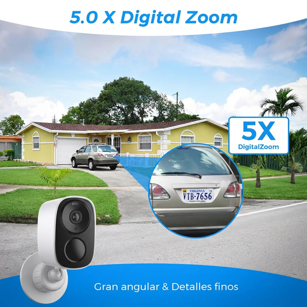 Vstarcam 4K WiFi Solar Security Battery Camera 5MP Wireless Outdoor Battery Powered Cameras Color Night Vision PIR Human Motion Cam