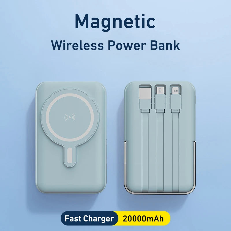 Magnetic Wireless Power Bank With Fast Charging And Stand