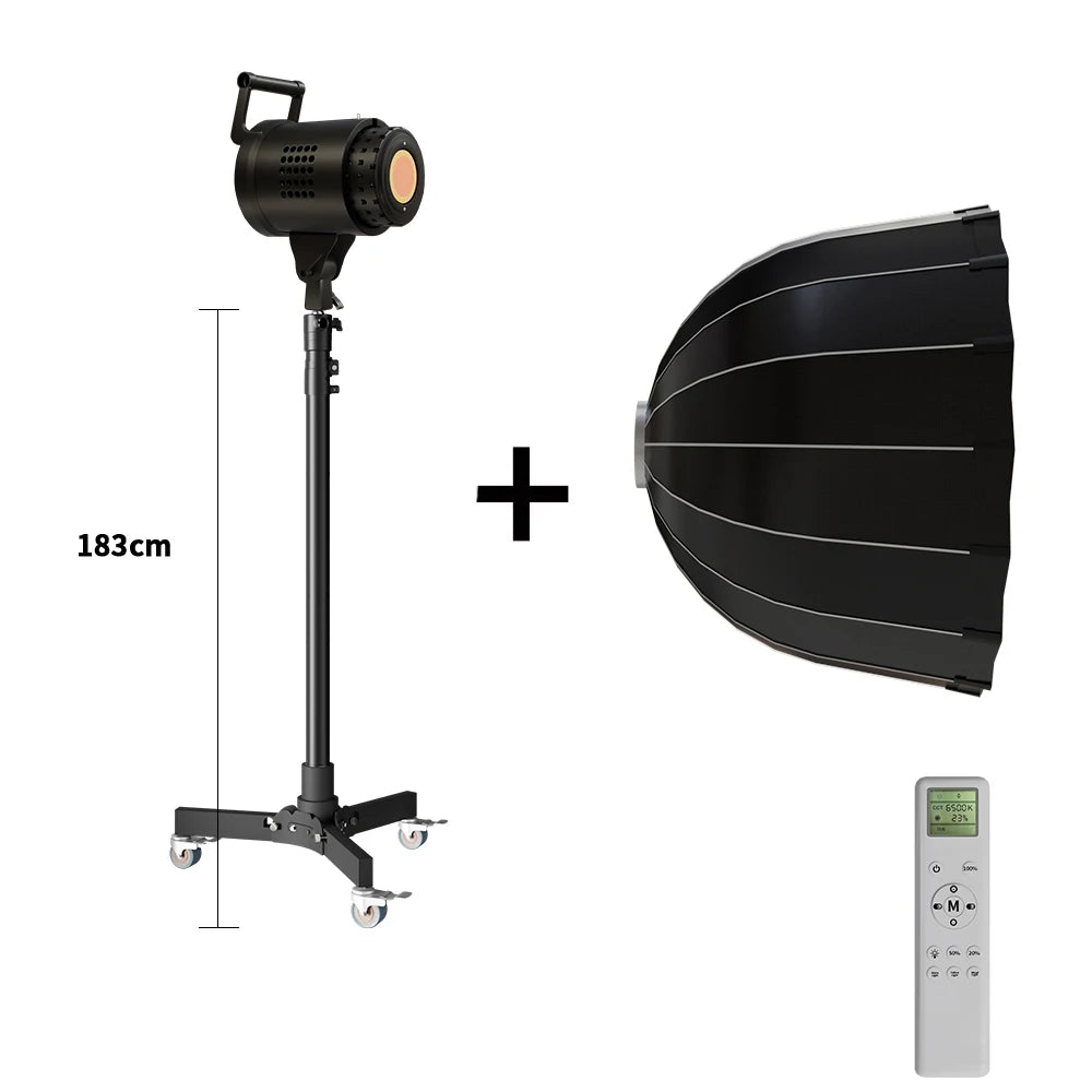 Bowens Lighting Video Studio 135W 110-220V Photography Dimmable LED Lamp Flash Studio 3000-6000K 3 Color Remote Control Display