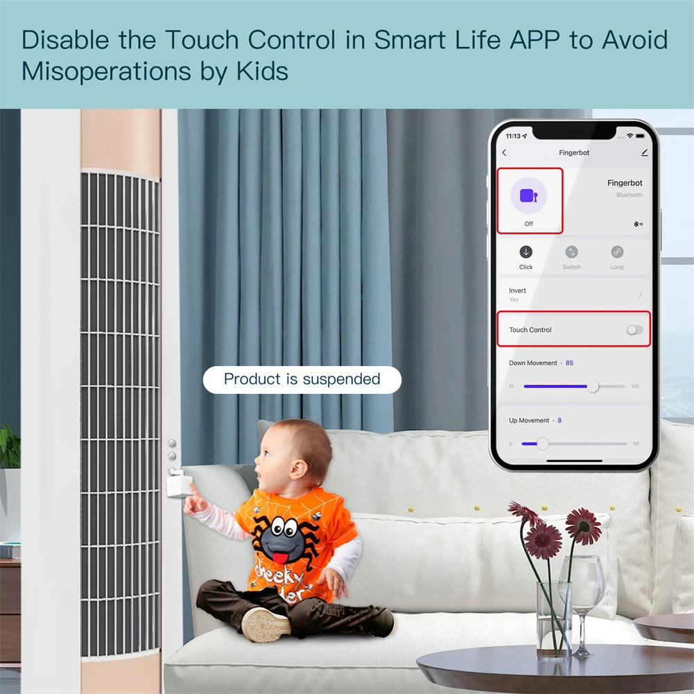 MOES Tuya Smart Bluetooth Fingerbot Switch Button Pusher Smart Life App Voice Control via Alexa, Google Assistant