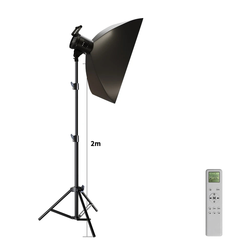 Bowens Lighting Video Studio 135W 110-220V Photography Dimmable LED Lamp Flash Studio 3000-6000K 3 Color Remote Control Display