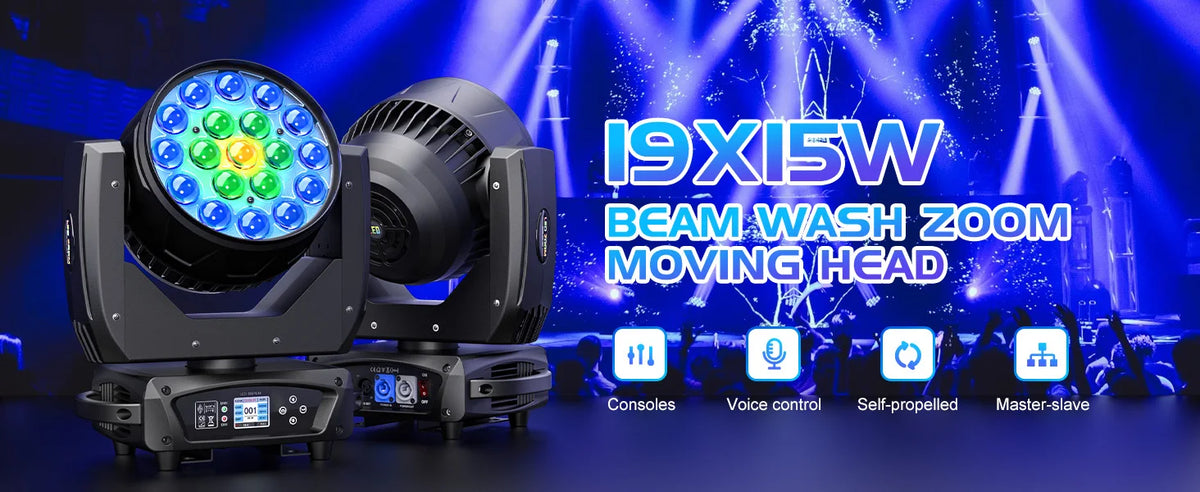 Somspot 15W RGBW LED Moving Head Stage Effects Projector Light