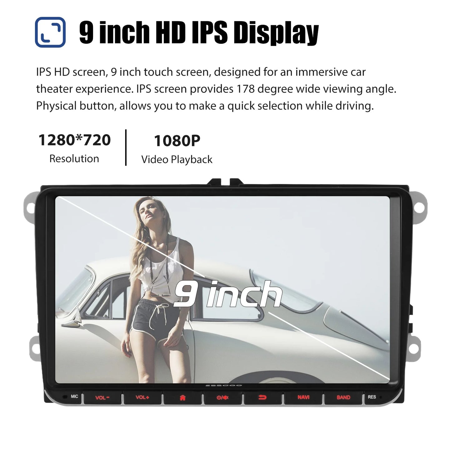 9" Android 15 6G+128G Wireless Carplay Car Stereo GPS NAVI WIFI RDS FM BT EQ for VW Golf 5 6 Passat Polo Touran Tiguan Caddy EOS