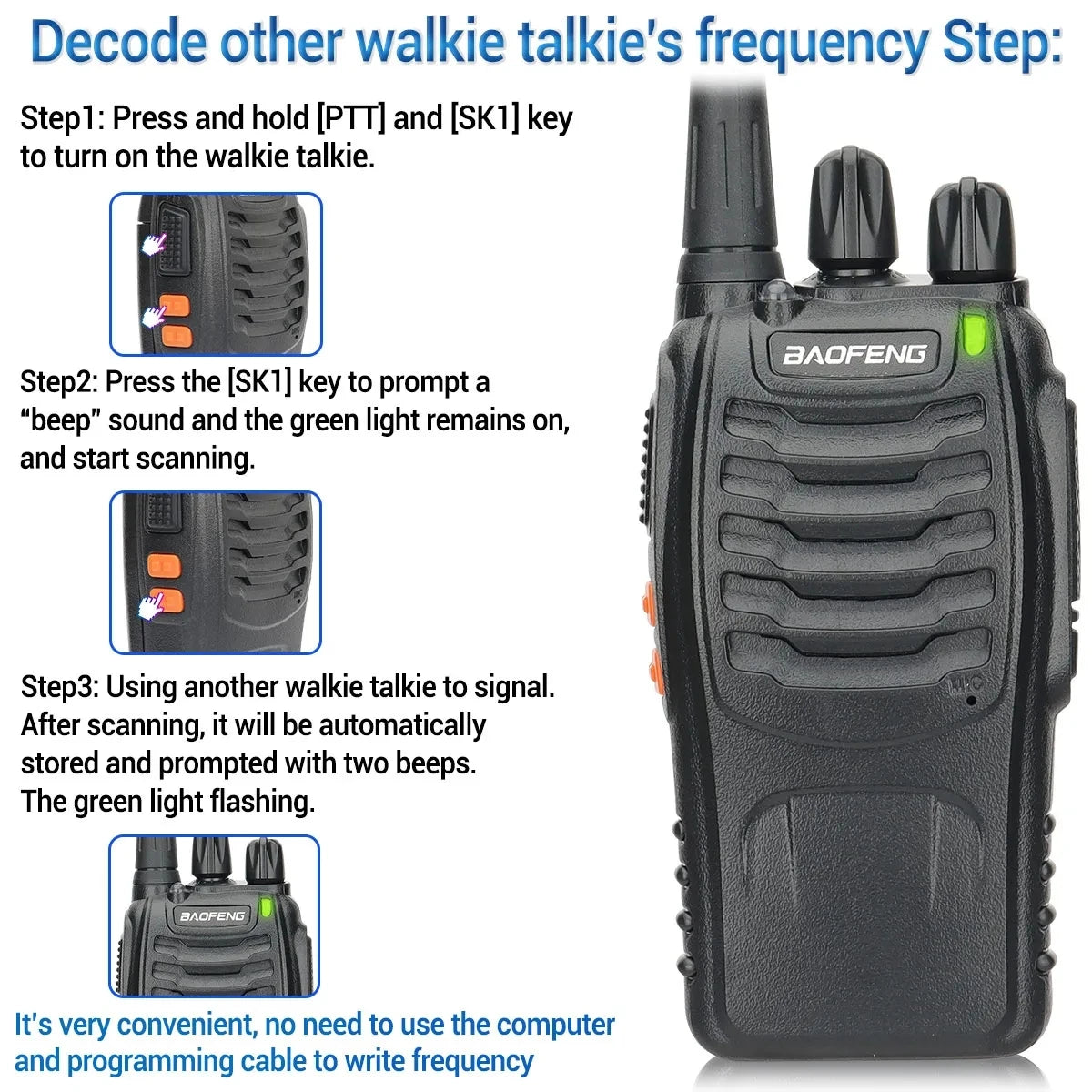 Baofeng BF-88E UHF Two Way Radio for Hunting Outdoors