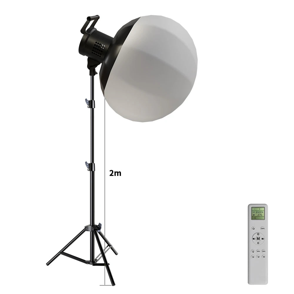 Bowens Lighting Video Studio 135W 110-220V Photography Dimmable LED Lamp Flash Studio 3000-6000K 3 Color Remote Control Display