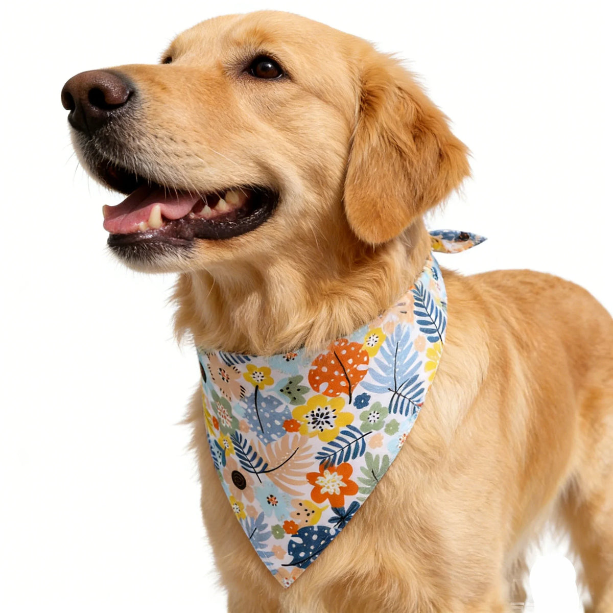 Adjustable Fruit Floral Dog Bandana Soft Washable Scarf