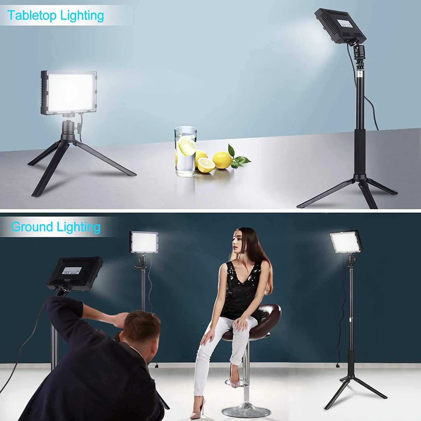 Baodeli Led Video Light Panel Photography Studio Lamp Tripod