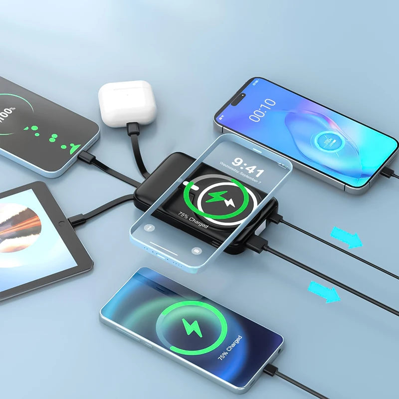 Magnetic Wireless Power Bank With Fast Charging And Stand