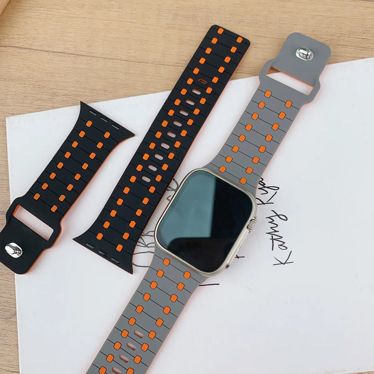 Silicone band For Apple watch Strap 46mm 45mm 41mm 44mm 49mm 40mm 38 42mm bracelet correa iwatch Series 10 9 8 7 6 5 3 SE Ultra
