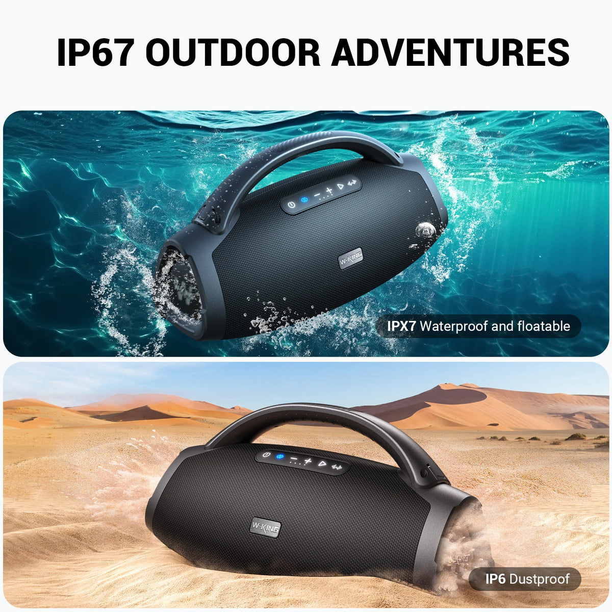 W-King X20 Portable Bluetooth Speaker With Waterproof Design