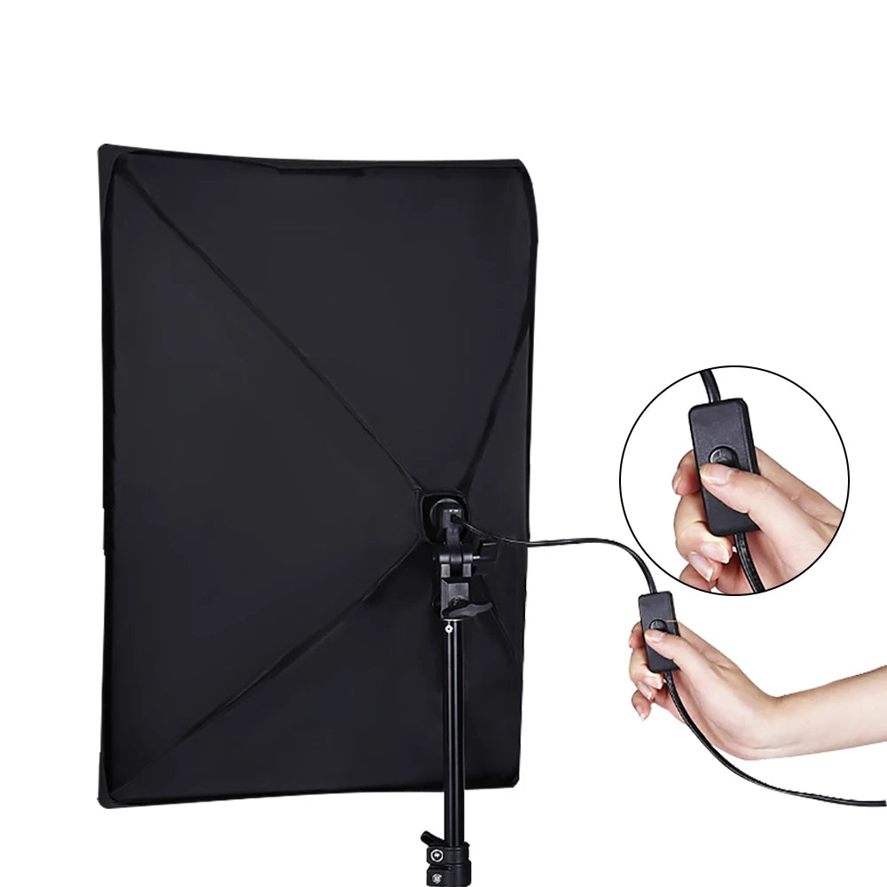 SH Professional Continuous LED Lighting Softbox Kit For Photo Studio