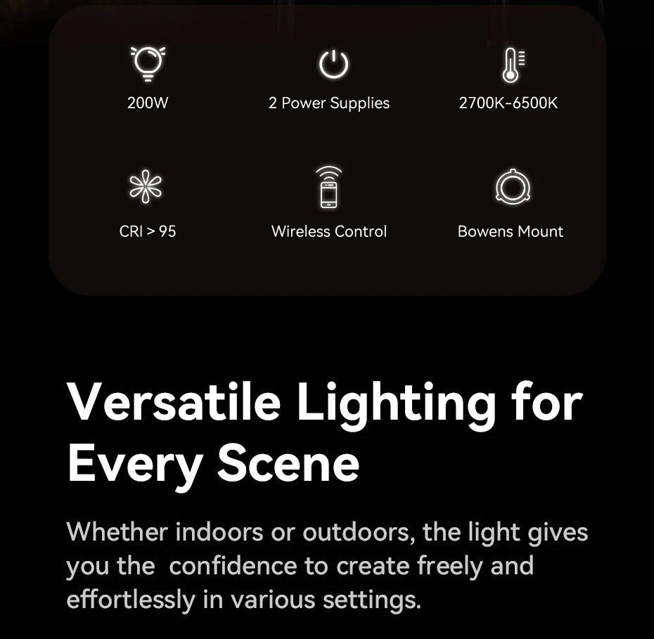 Ulanzi VL120BI Wireless Pro COB Video Light For Studios