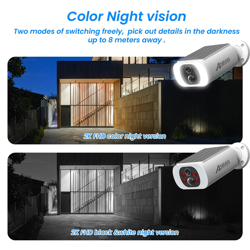Anran Outdoor Wireless WiFi Security Camera With Solar Power