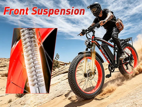 EOEOTWO 1500W Fat Tire Electric Bike for Adults 26"x4.0 All Terrain Ebike 34MPH Fast Mountain E-Bike 48V Long Range Snow Beach Bicycle