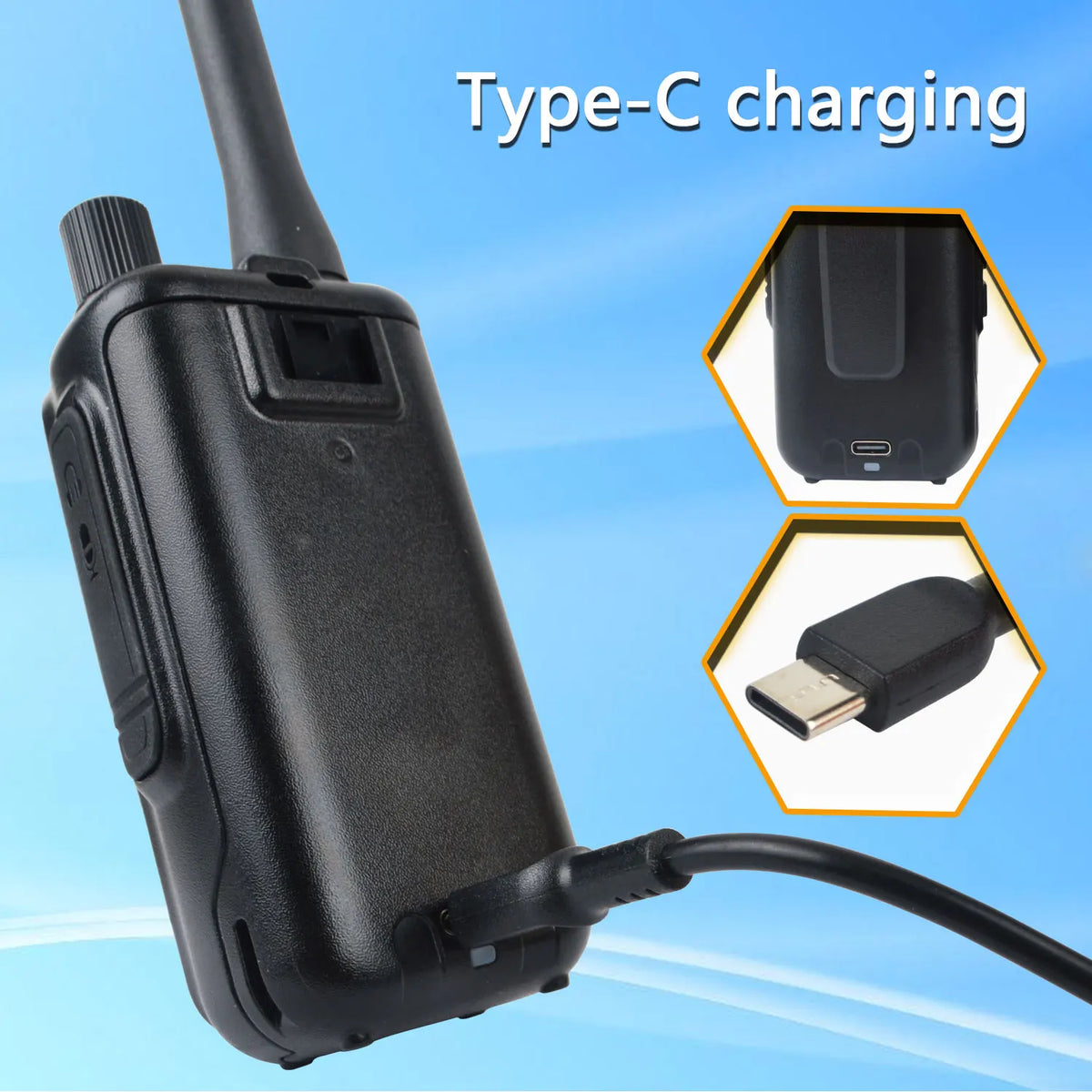 Baofeng UV-5R Dual Band Two-Way Radio With Type-C Charging